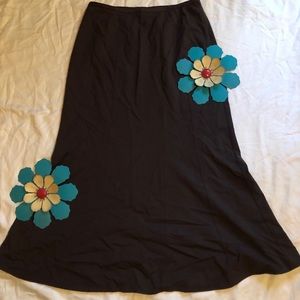 Charter Club Long chocolate brown skirt. W15 L35